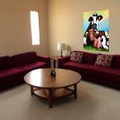 Mutter und Kind einer Kuh | AI Art Poster