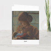 Mutter und Kind Feiertagskarte (Rückseite)