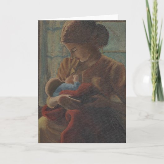 Mutter und Kind Feiertagskarte (Vorderseite)