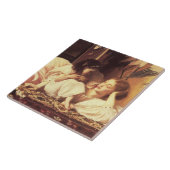 Mutter und Kind (Frau und Tochter) Fliese (Seite)