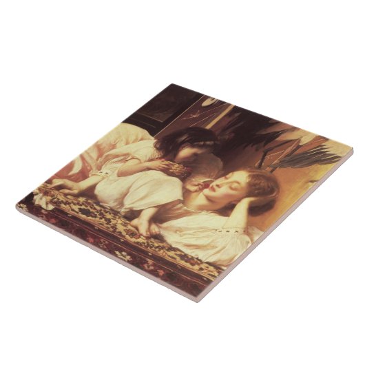 Mutter und Kind (Frau und Tochter) Fliese (Seite)