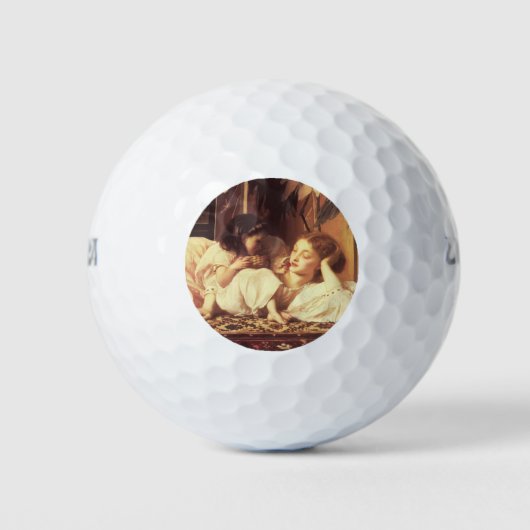 Mutter und Kind (Frau und Tochter) Golfball (Vorderseite)
