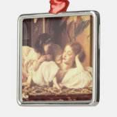 Mutter und Kind (Frau und Tochter) Ornament Aus Metall (Links)