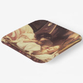 Mutter und Kind (Frau und Tochter) Pappteller (Gewinkelt)