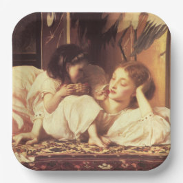 Mutter und Kind (Frau und Tochter) Pappteller