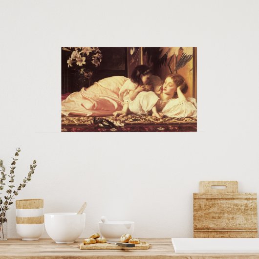 Mutter und Kind (Frau und Tochter) Poster (Küche)