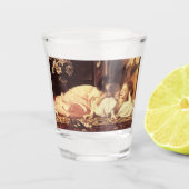 Mutter und Kind (Frau und Tochter) Schnapsglas (Vorderseite)