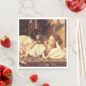 Mutter und Kind (Frau und Tochter) Serviette (Beispiel)