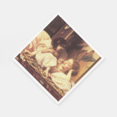 Mutter und Kind (Frau und Tochter) Serviette (Ecke)