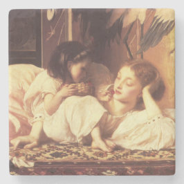 Mutter und Kind (Frau und Tochter) Steinuntersetzer