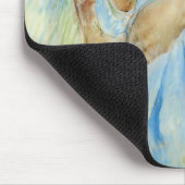 Mutter und Kind gegen einen grünen Hintergrund Mousepad (Ecke)