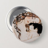 Mutter und Kind Gustav Klimt Button (Vorne & Hinten)