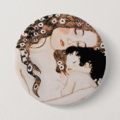 Mutter und Kind Gustav Klimt Button (Vorderseite)