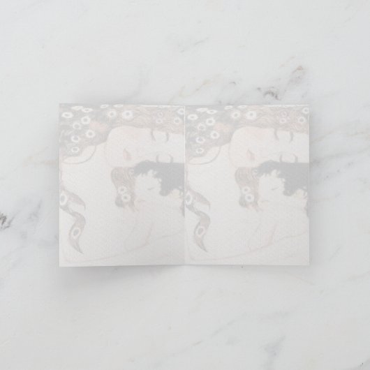 Mutter und Kind Gustav Klimt Karte (Innenseite)