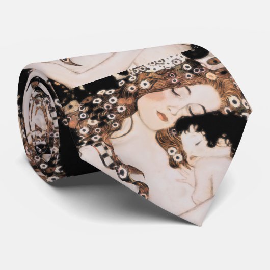 Mutter und Kind Gustav Klimt Krawatte (Gerollt)