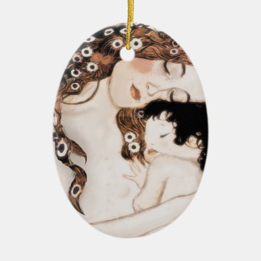 Mutter und Kind Gustave Klimt Keramik Ornament (Vorne)