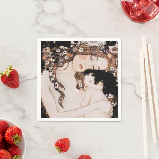 Mutter und Kind Gustave Klimt Serviette (Beispiel)