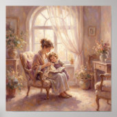 Mutter und Kind im impressionistischen Stil Poster (Vorne)
