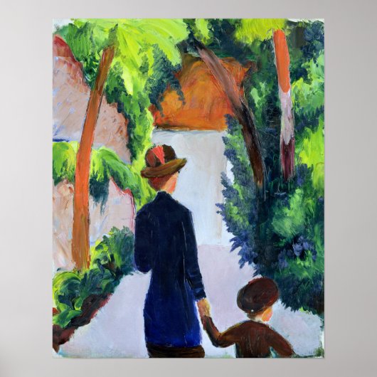 Mutter und Kind im Park, 1914 Poster (Vorne)