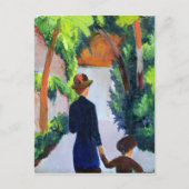 Mutter und Kind im Park, 1914 Postkarte (Vorderseite)