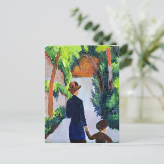 Mutter und Kind im Park, 1914 Postkarte (Stehend Vorderseite)