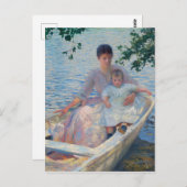 Mutter und Kind in einem Boot Postkarte (Vorne/Hinten)