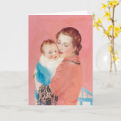 Mutter und Kind Karte (Gelbe Blume)