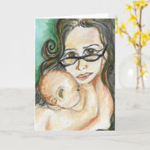 Mutter und Kind Karte (Gelbe Blume)