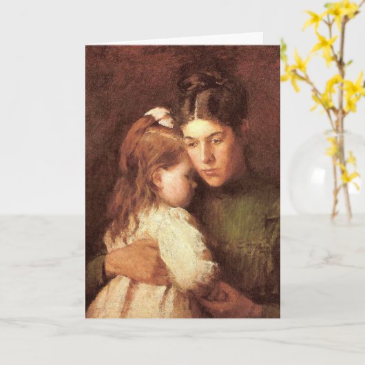 Mutter und Kind - Karte (Gelbe Blume)