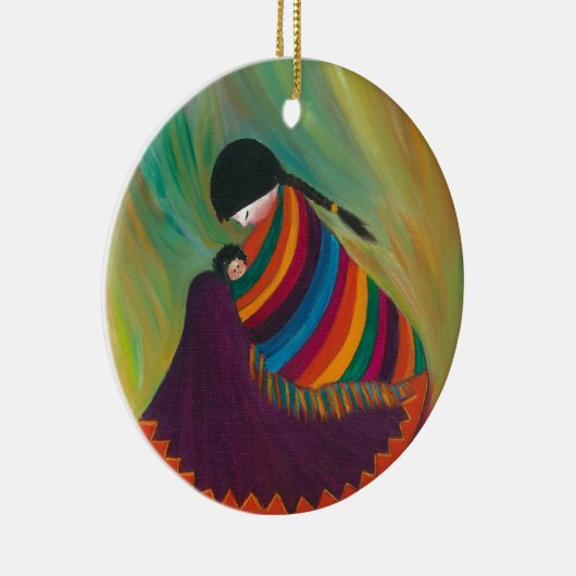 Mutter und Kind Keramikornament (Rechts)