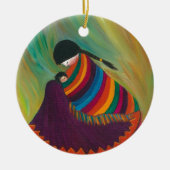 Mutter und Kind Keramikornament (Vorne)