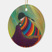 Mutter und Kind Keramikornament (Links)