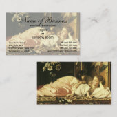 Mutter und Kind (Kirschen) Lord Frederic Leighton Visitenkarte (Vorne/Hinten)