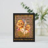 Mutter und Kind (kleines Monster) Postkarte (Stehend Vorderseite)
