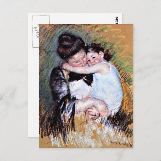 Mutter und Kind - Kunstwerk von Mary Cassatt, 1900 Postkarte (Vorne/Hinten)