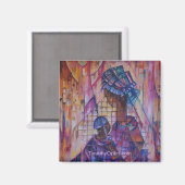 Mutter und Kind Magnet (Vorderseite/Rückseite)