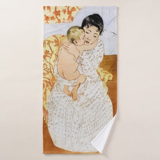 Mutter und Kind, Mary Cassatt Badehandtuch (Badehandtuch)