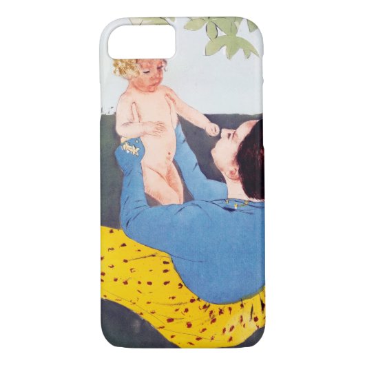 Mutter und Kind, Mary Cassatt Case-Mate iPhone Hülle (Rückseite)
