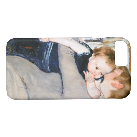 Mutter und Kind, Mary Cassatt Case-Mate iPhone Hülle (Rückseite (Horizontal))