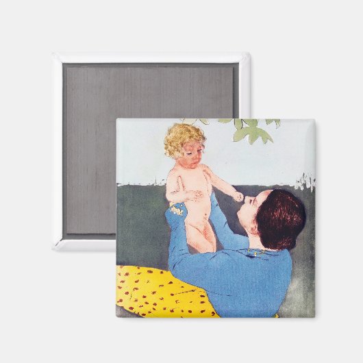 Mutter und Kind, Mary Cassatt Magnet (Vorderseite/Rückseite)