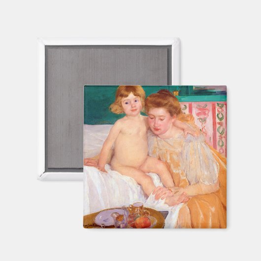 Mutter und Kind, Mary Cassatt Magnet (Vorderseite/Rückseite)