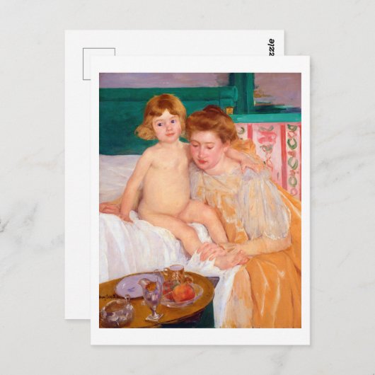 Mutter und Kind, Mary Cassatt Postkarte (Vorne/Hinten)