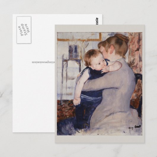 Mutter und Kind Mary Cassatt Postkarte (Vorne/Hinten)