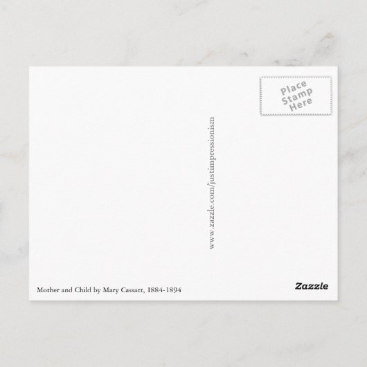 Mutter und Kind Mary Cassatt Postkarte (Rückseite)