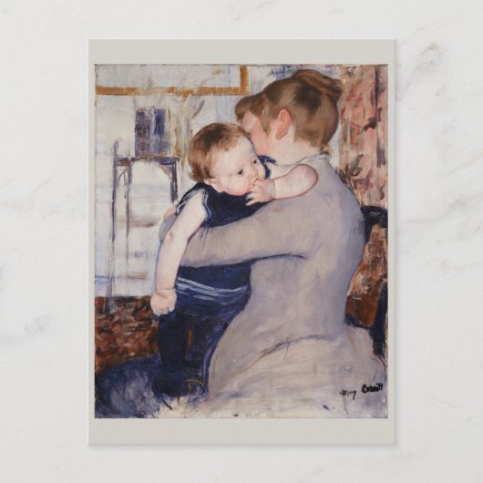 Mutter und Kind Mary Cassatt Postkarte (Vorderseite)