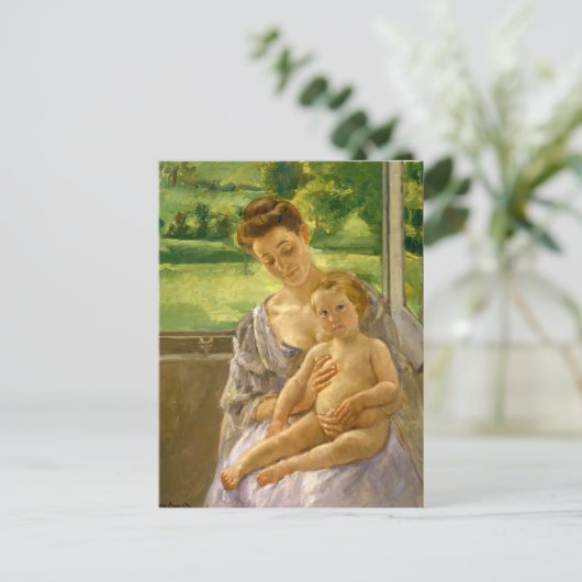 Mutter und Kind | Mary Cassatt Postkarte (Stehend Vorderseite)