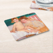 Mutter und Kind, Mary Cassatt Rechteckiger Pappuntersetzer (angewinkelt)