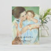 Mutter und Kind Mary Cassatt, Vintage Babydusche Einladung (Stehend Vorderseite)