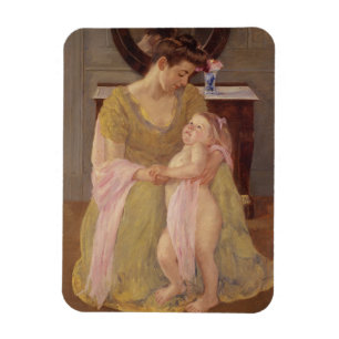 Mutter und Kind mit einem Rosen-Schal 1908 Magnet