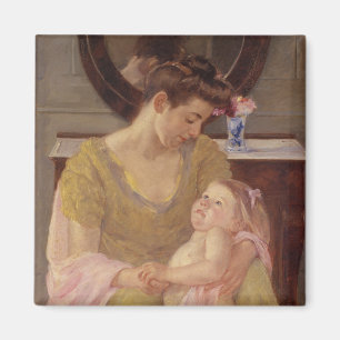 Mutter und Kind mit einem Rosen-Schal   1908 Magnet
